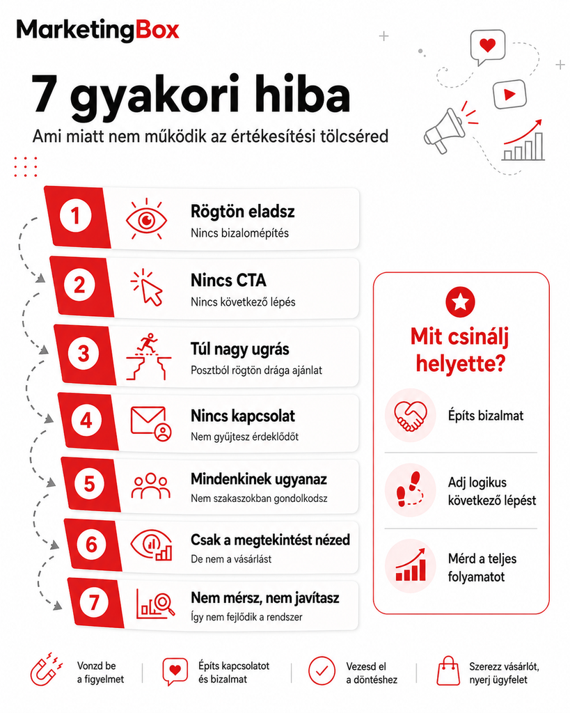 7 gyakori hiba ami miatt nem működik az értékesítési tölcséred