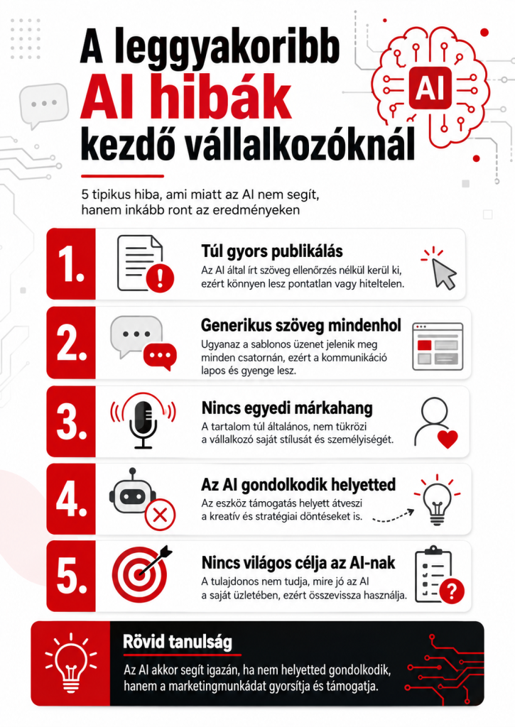 A leggyakoribb AI hibák kezdő vállalkozóknál