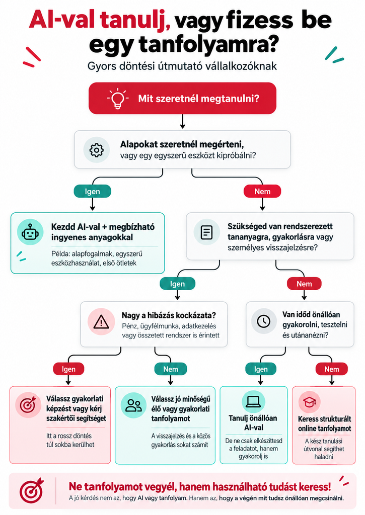 AI-val tanulj, vagy fizess be egy tanfolyamra?